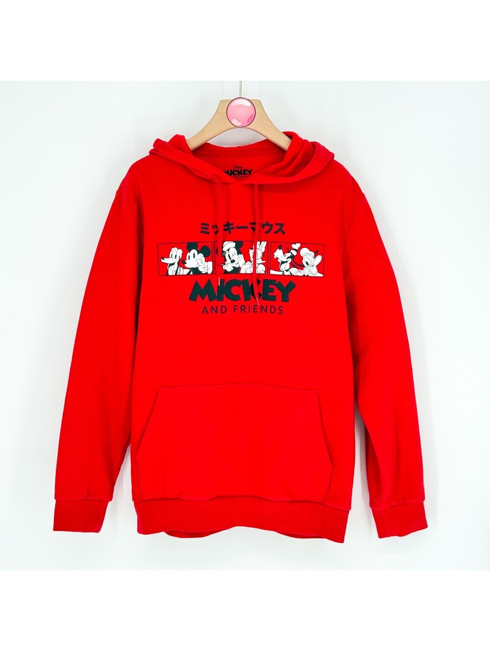 Disney Mickey Mouse & Friends Red Logo Sweatshirt Men's M